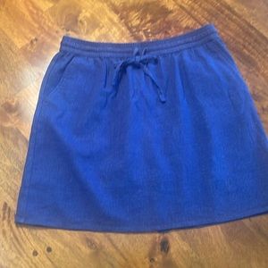 Like New Forever 21 Blue Linen/Rayon Mini Skirt